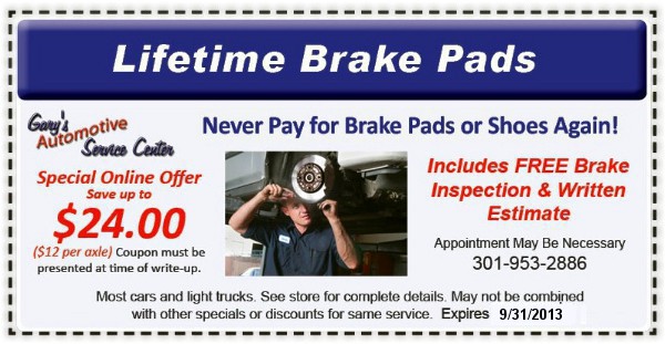 Brakes | Lifetime Brakes | Coupon | Laurel | MD
